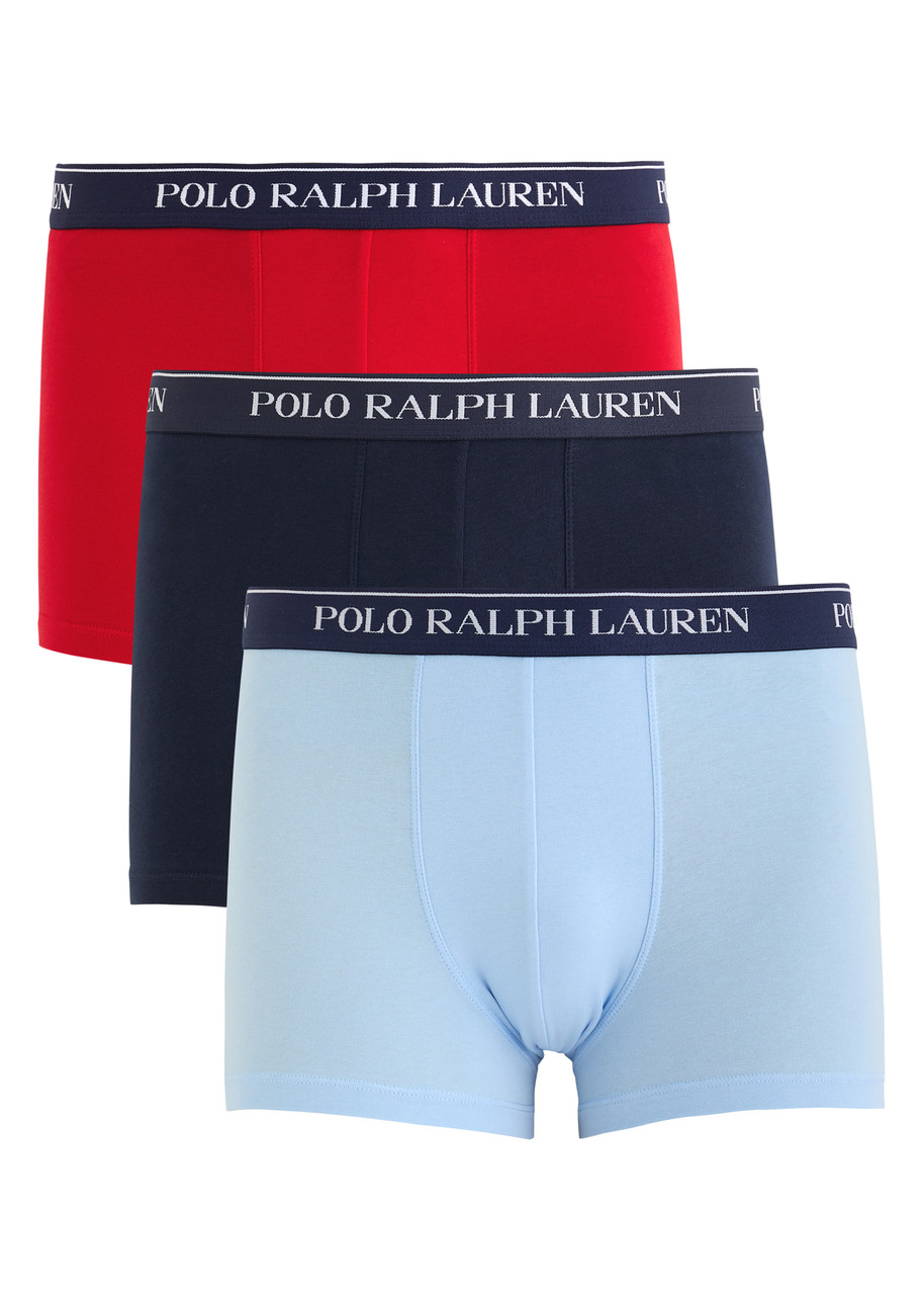 Polo Ralph Lauren Logo-jacquard Stretch-cotton Trunks - set of Three - Multicoloured - Xxl