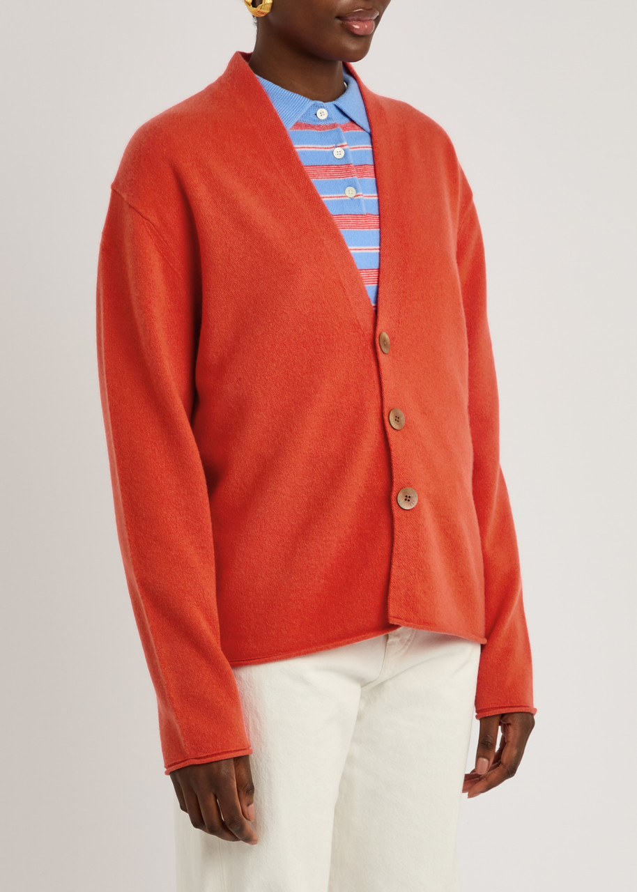 Guest In Residence Everywear Cashmere Cardigan In Red