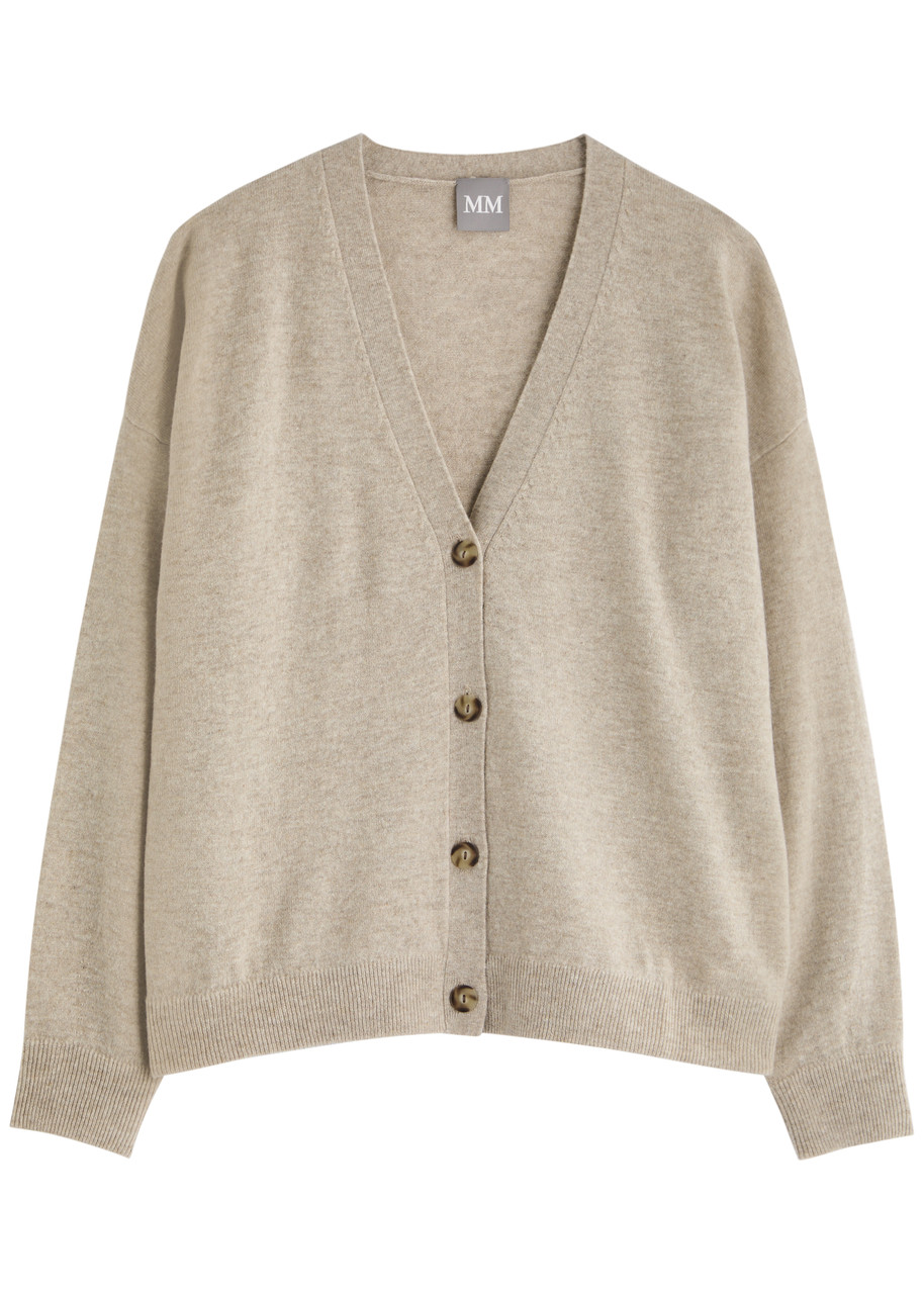 MM Magda Wool-blend Cardigan - Beige - L (UK14 / L)