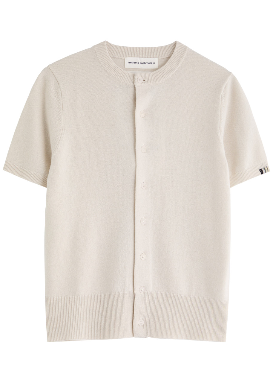 Extreme Cashmere n°399 Flyer Cashmere Cardigan - Off White - One Size
