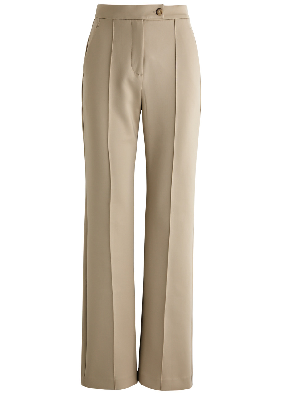 Max Mara Leisure Malesia Satin-jersey Trousers In Sand