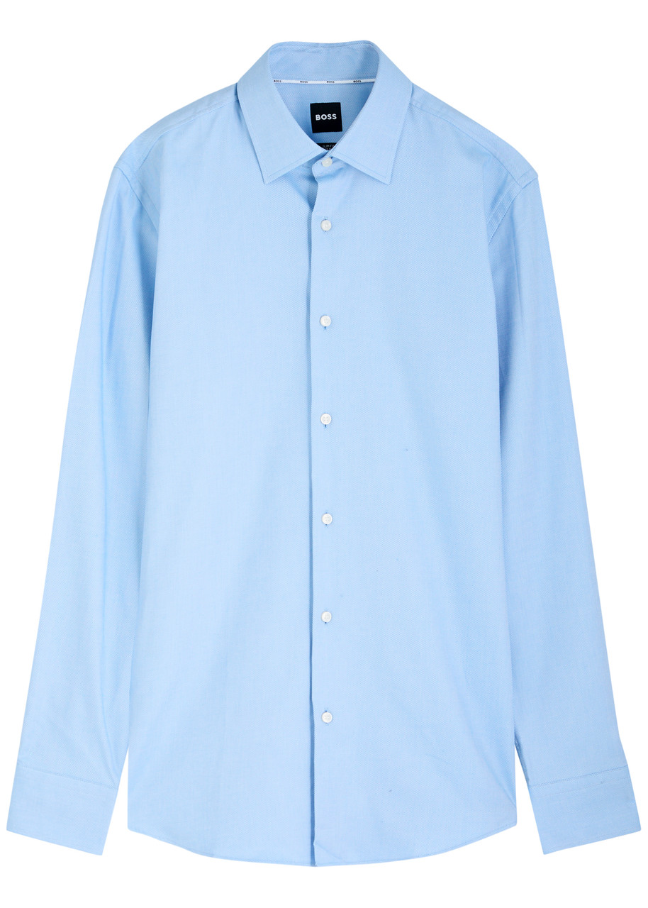 Boss Stretch-cotton Twill Shirt – Light Blue – 42 (C16.5 / XL)