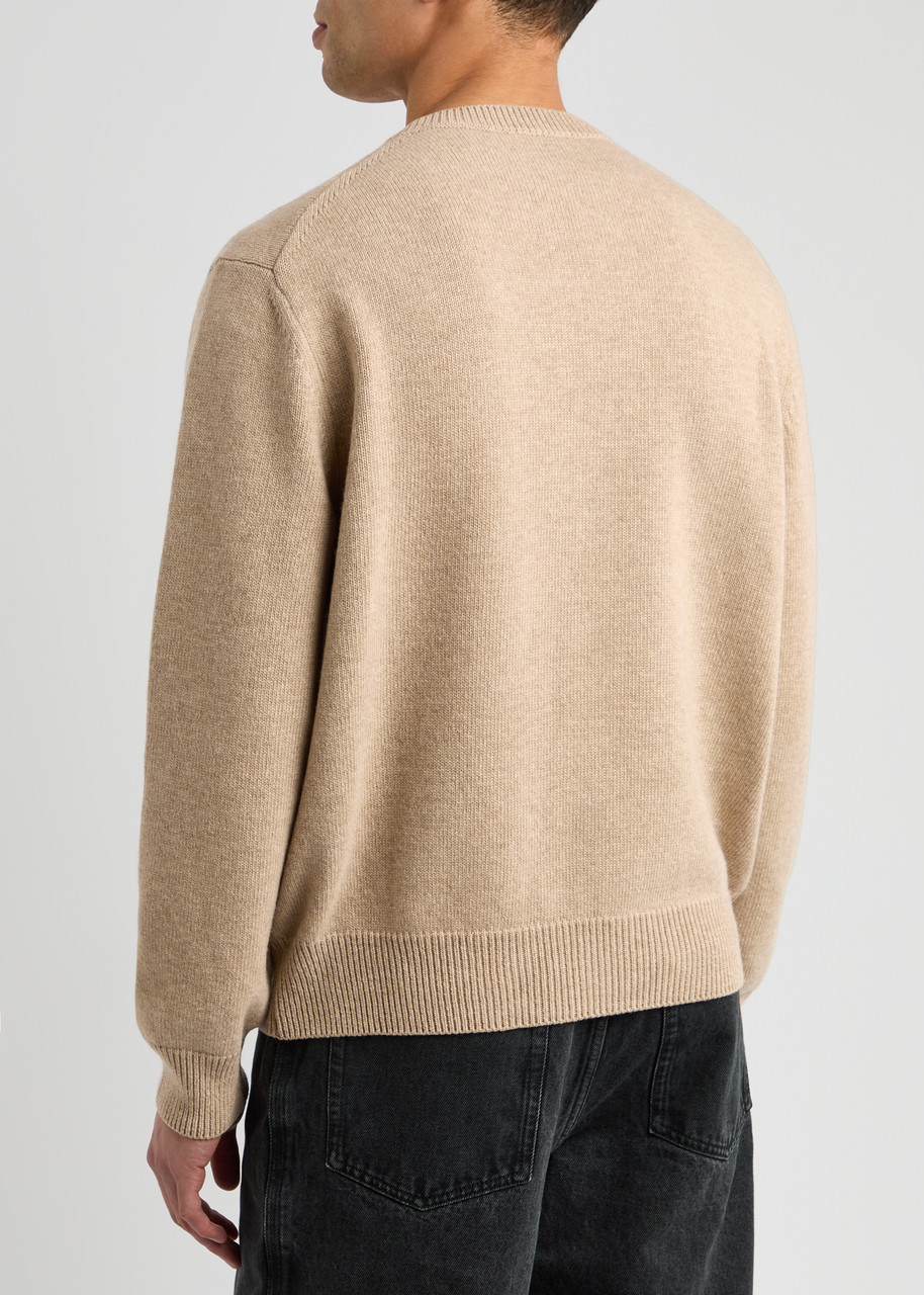  Loewe Anagram-embroidered Wool Jumper - Beige - Xl 