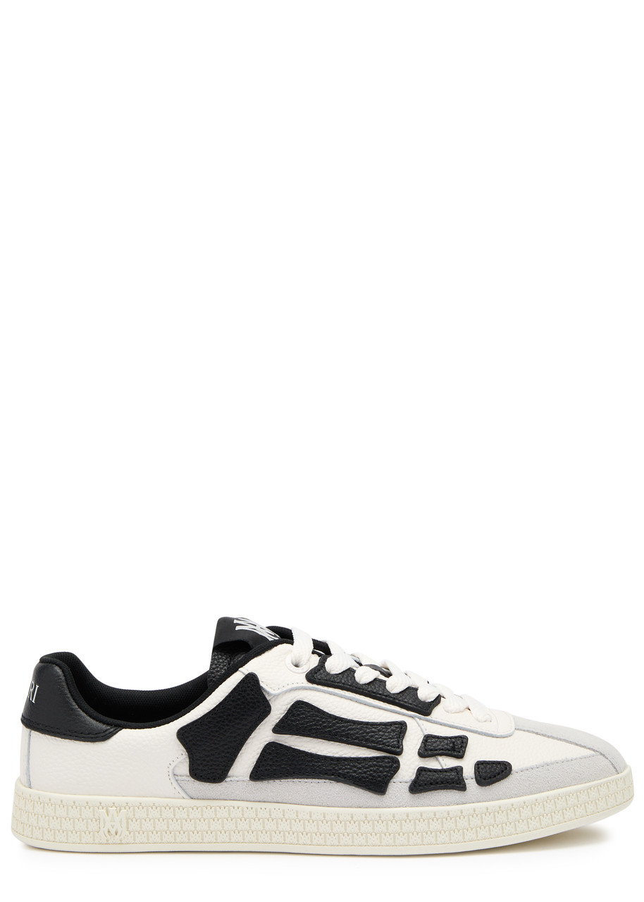 Amiri Skeleton Leather Low-top Sneakers With Distinctive Graphics In White