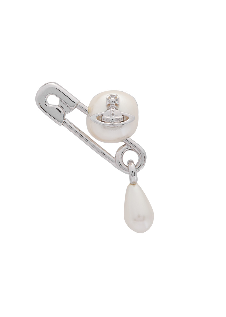 Vivienne Westwood Claude Pearl-embellished Single Stud Earring In Pearl