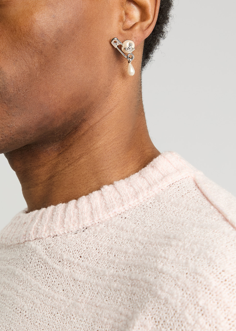 Vivienne Westwood Claude Pearl-embellished Single Stud Earring In Pearl