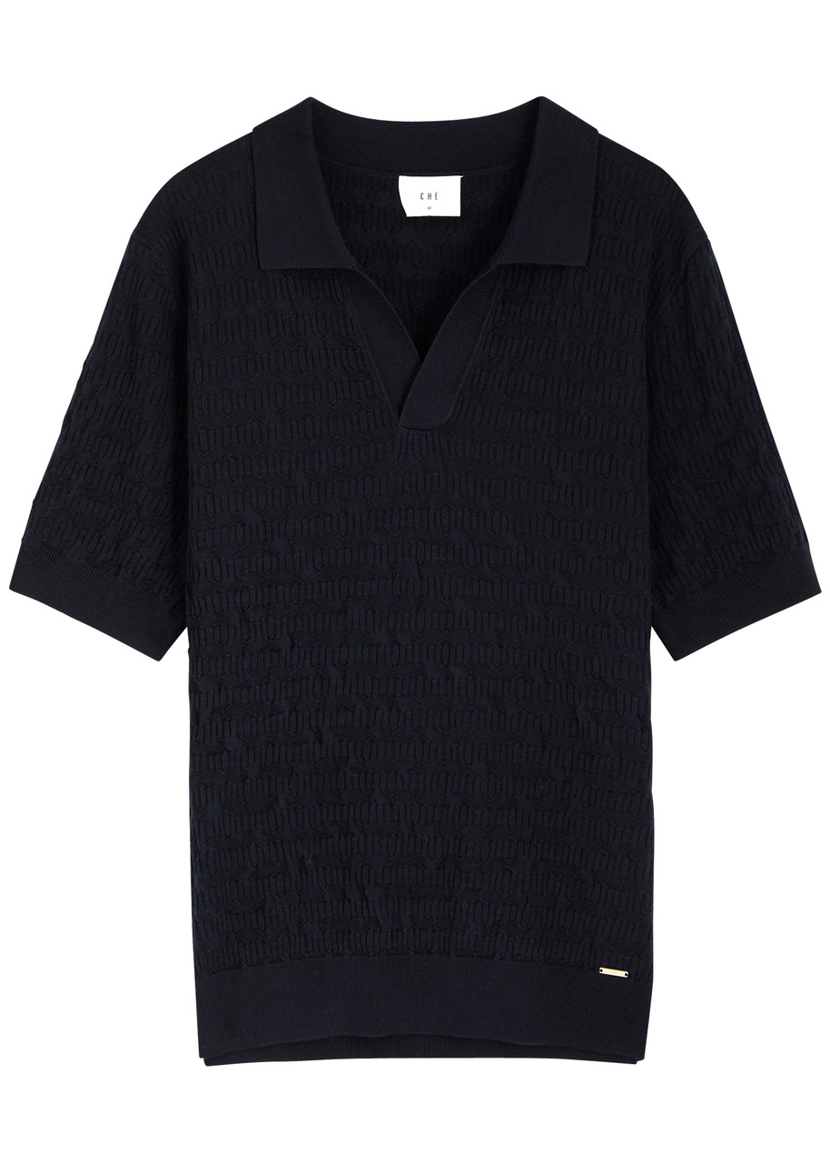 Che Alfred Patterned-intarsia Knitted Polo Shirt In Multi