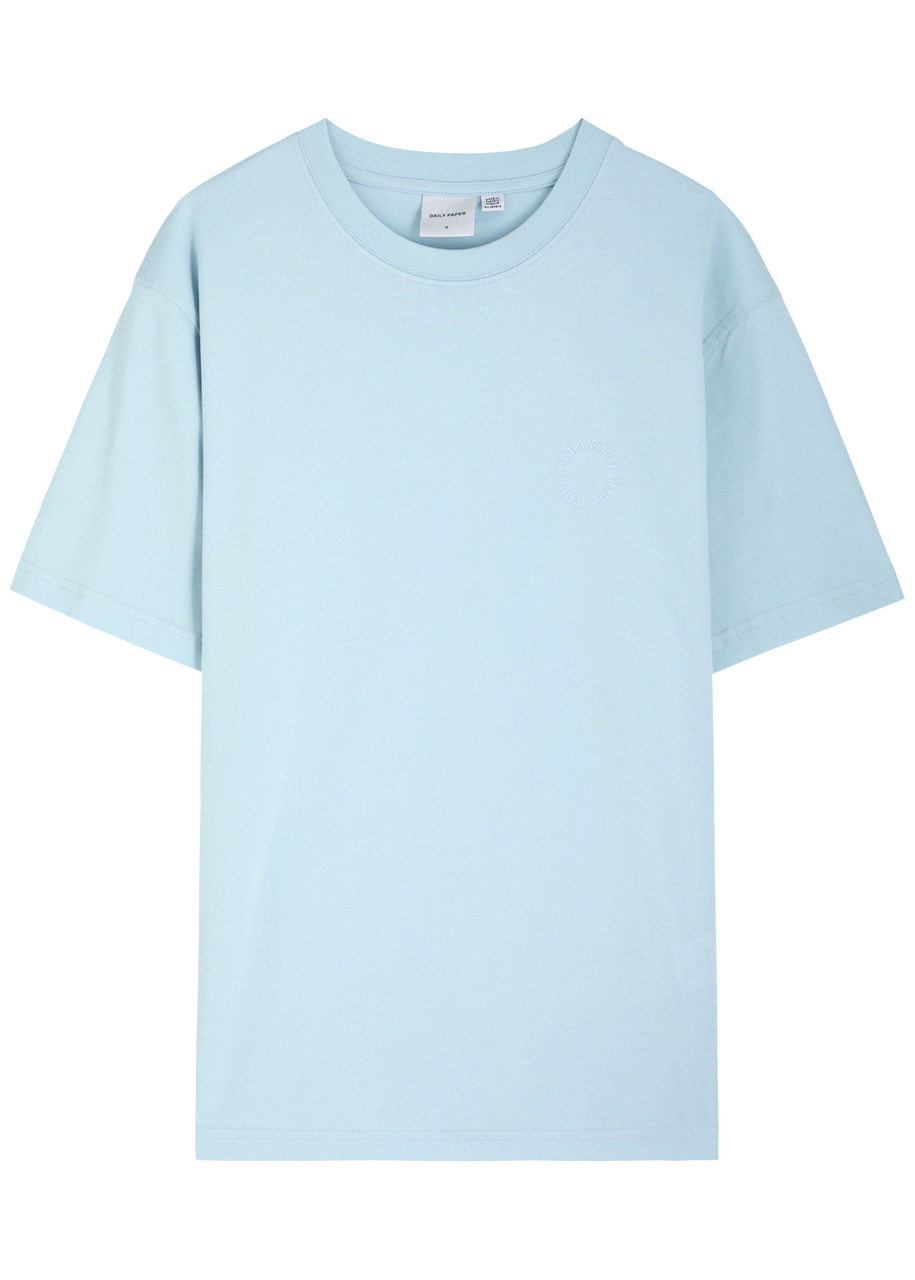 Daily Paper Orbit Logo Cotton T-shirt – Light Blue – L