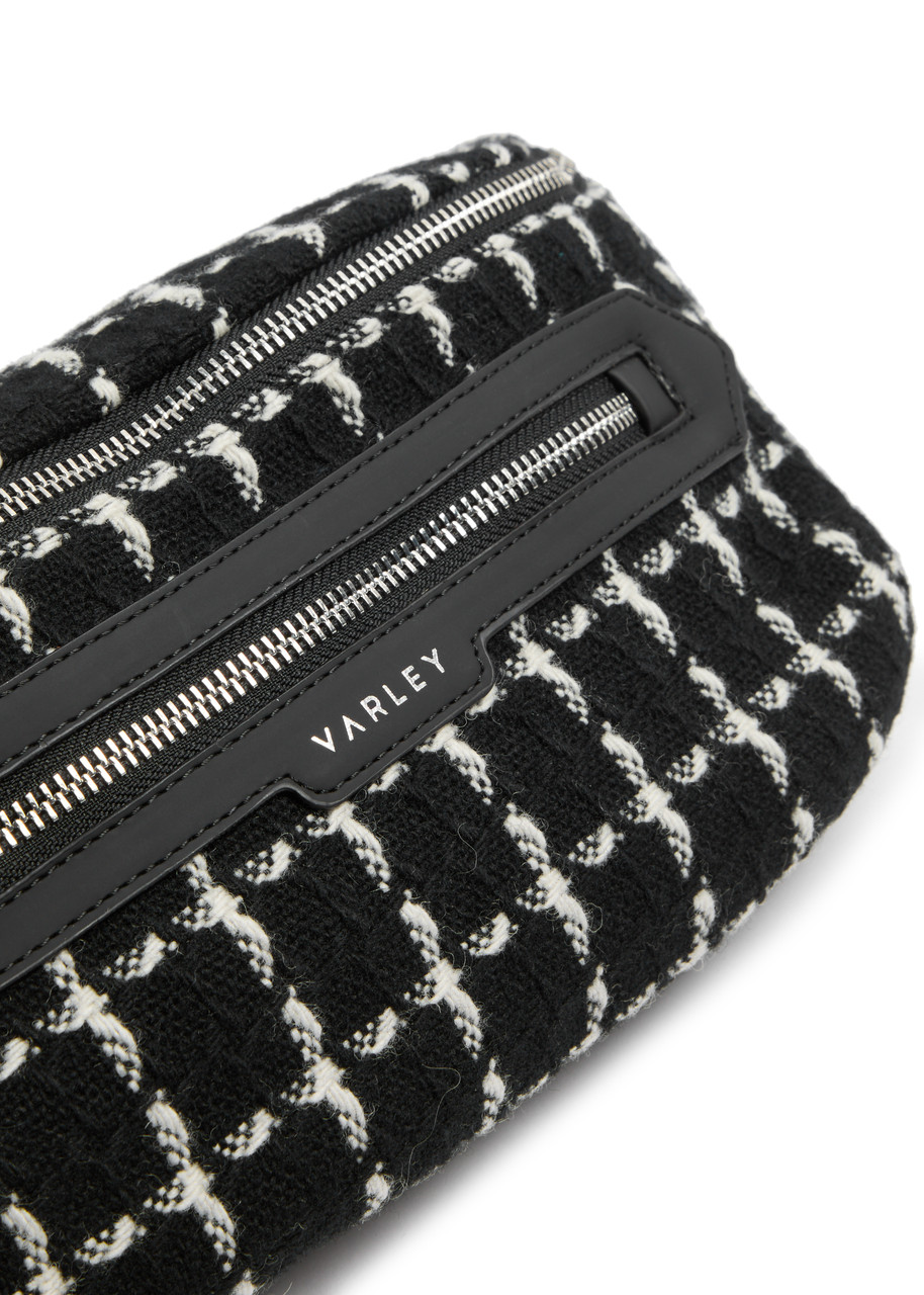  Varley Roby Checked Wool-blend Belt Bag - Black - One Size 
