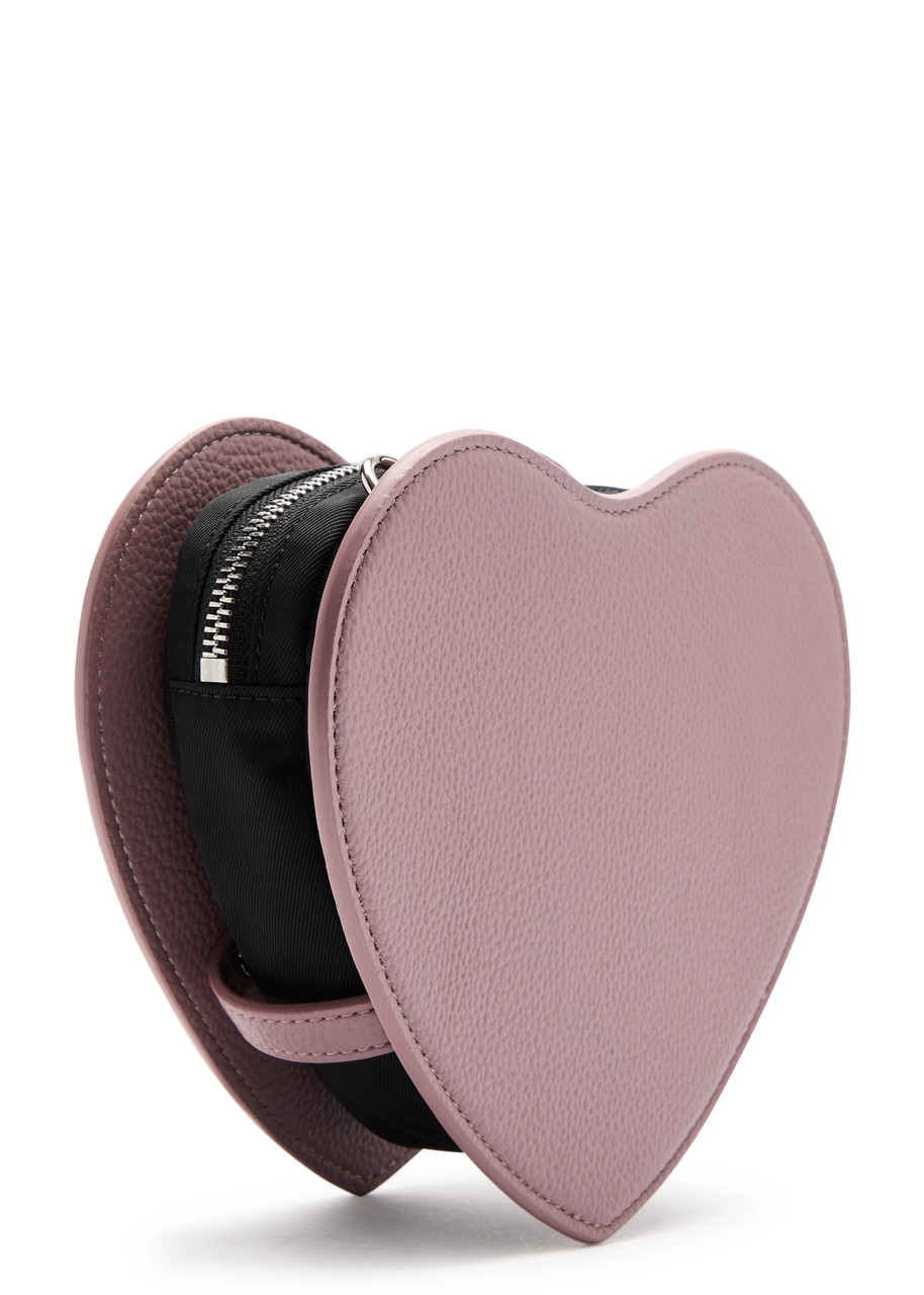 Vivienne Westwood Louise Heart Twill And Faux Leather Cross-body Bag In Pink