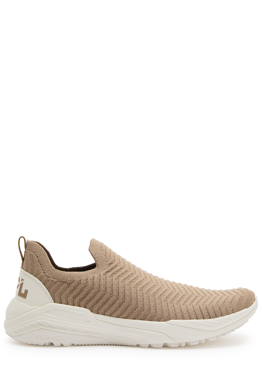 Apl Athletic Propulsion Labs Athletic Propulsion Labs Techloom Traveler Herringbone-knit Sneakers In Sand