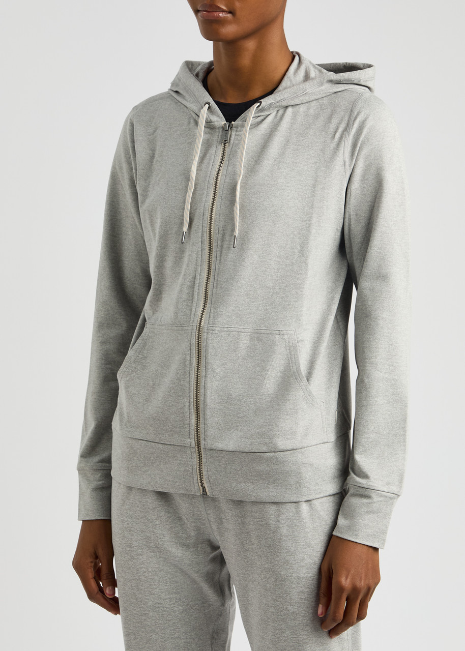 Vuori Halo Performance 2.0 Hooded Jersey Sweatshirt In Light Grey