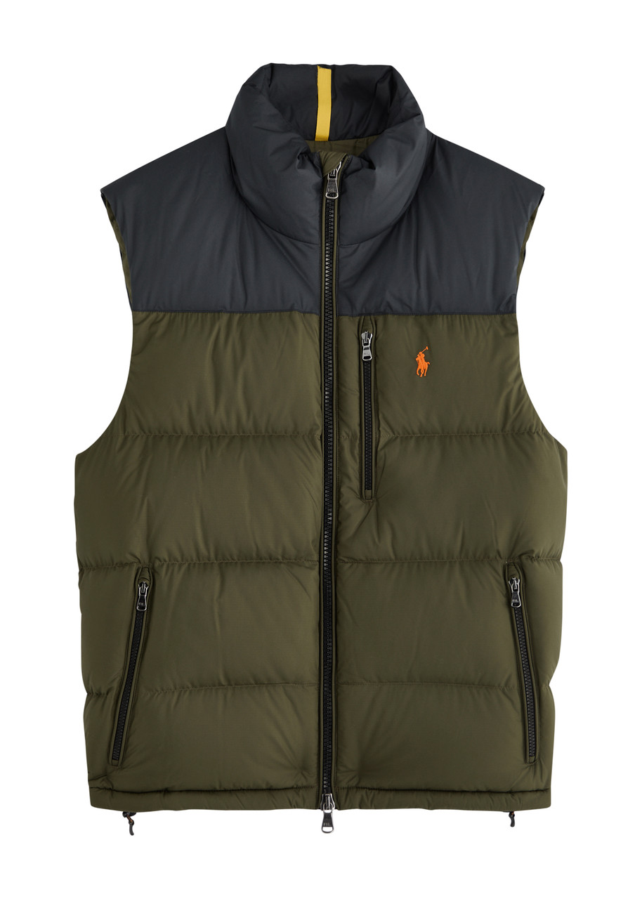 Polo Ralph Lauren Logo-embroidered Quilted Shell Gilet - Green - L