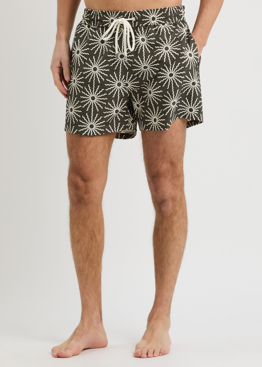 Frescobol Carioca Rio Printed Shell Swim Shorts In Green