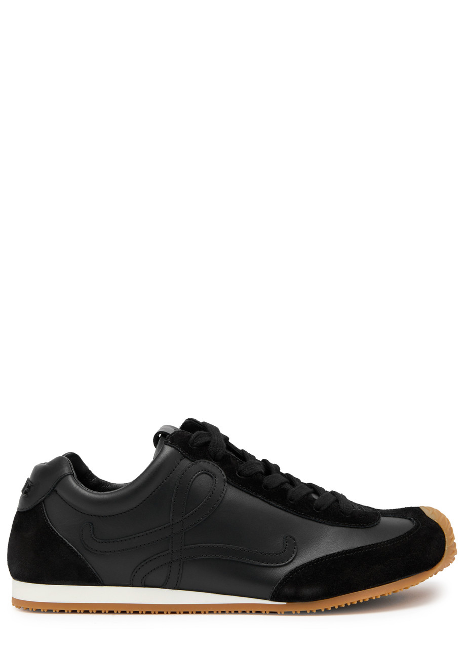 Loewe Womens Ballet Runner 2.0 Low-top Leather Trainers Blac