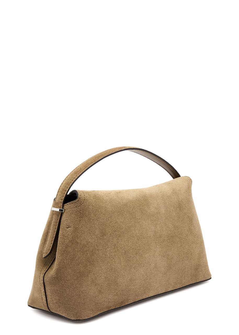 Totême Toteme T-lock Suede Top Handle Bags In Brown