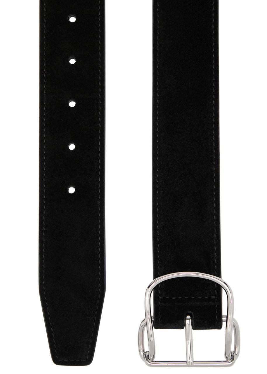Totême Toteme Women Swirl Suede Belt In Black
