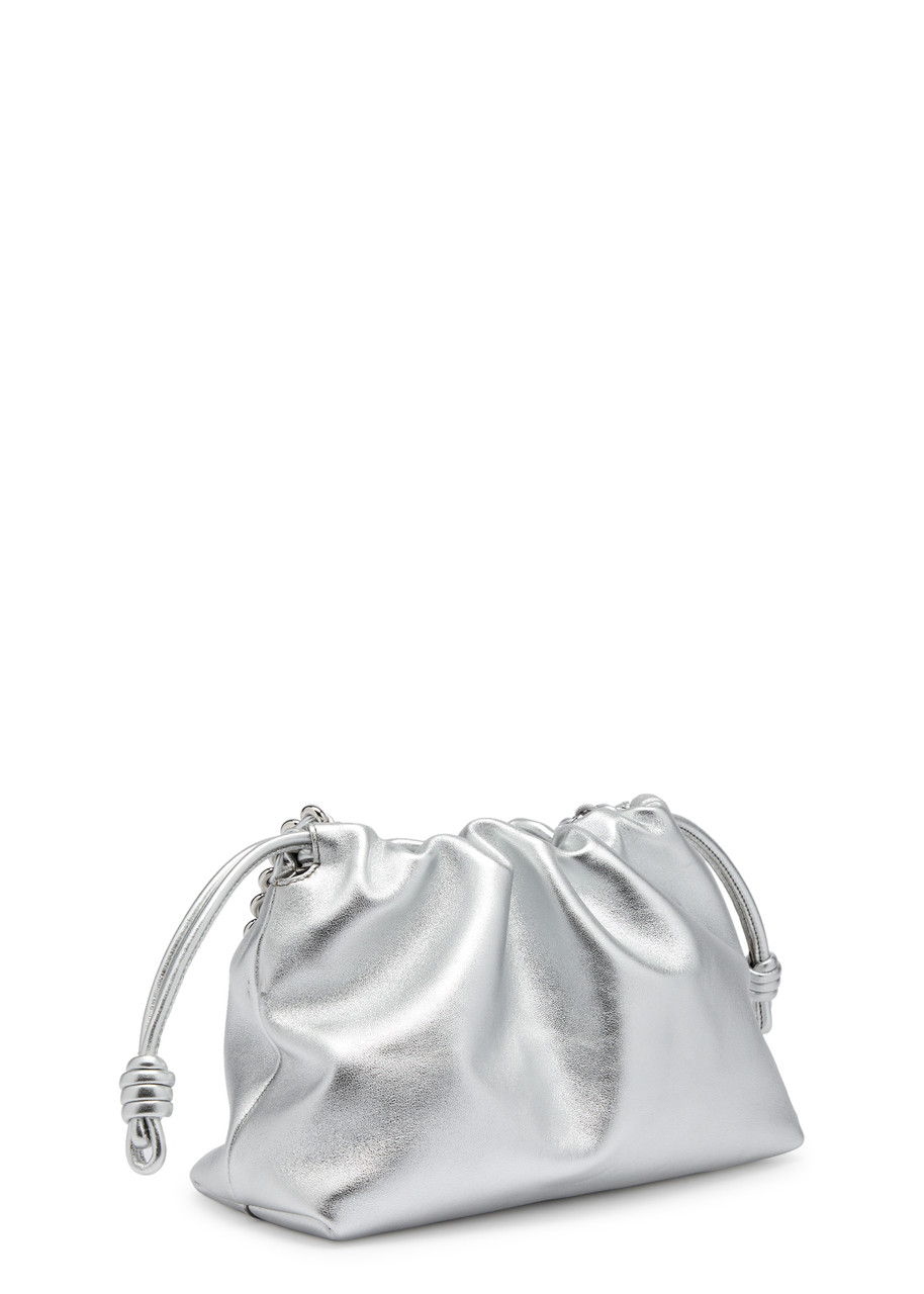 Loewe Flamenco Medium Metallic Leather Clutch