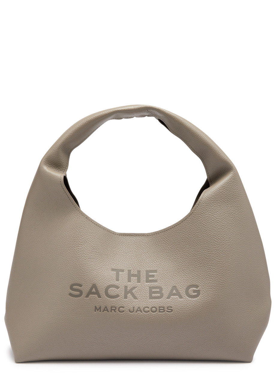 Marc Jacobs 'the Sack' Grey Shoulder Bag With Embossed Logo In Grey