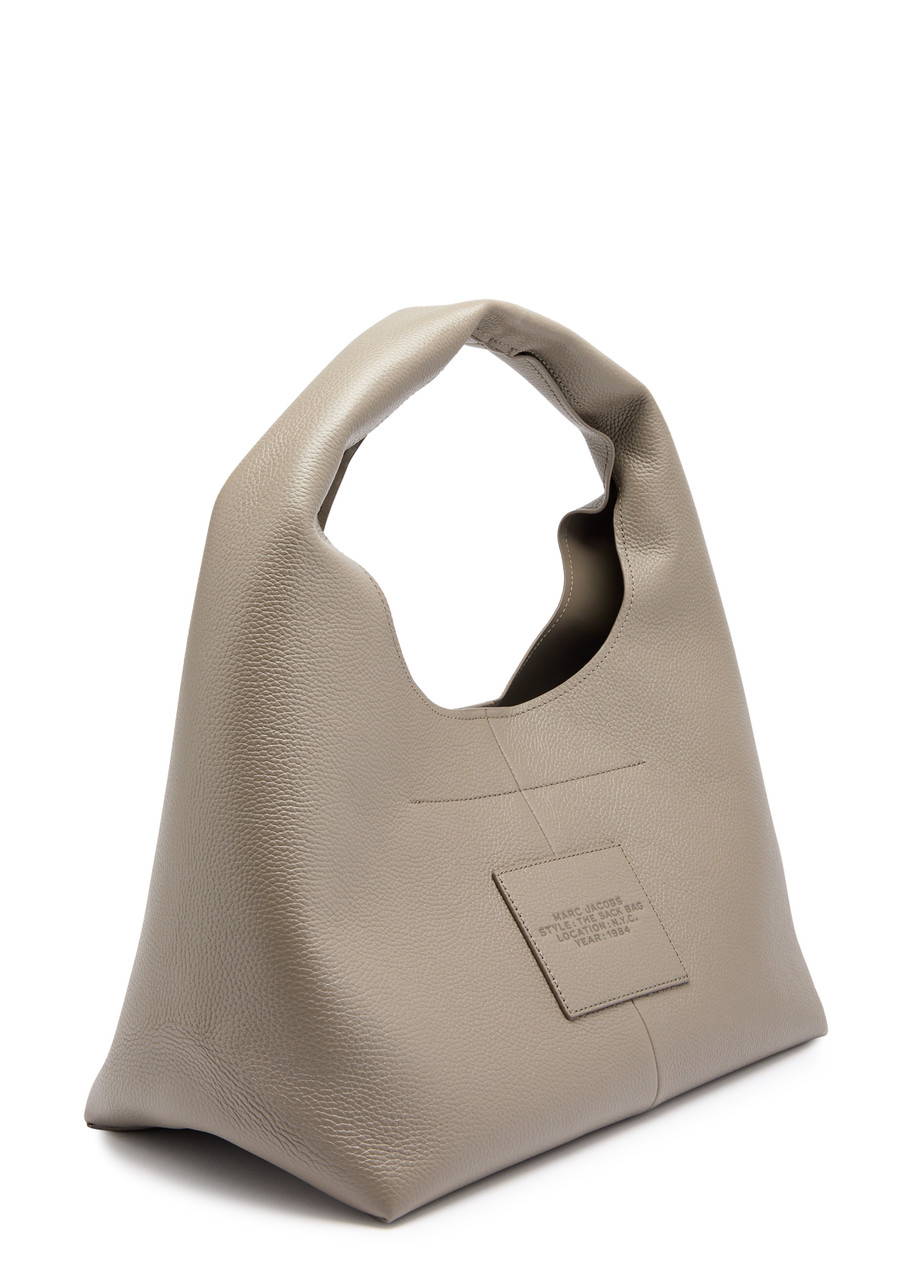 Marc Jacobs 'the Sack' Grey Shoulder Bag With Embossed Logo In Grey