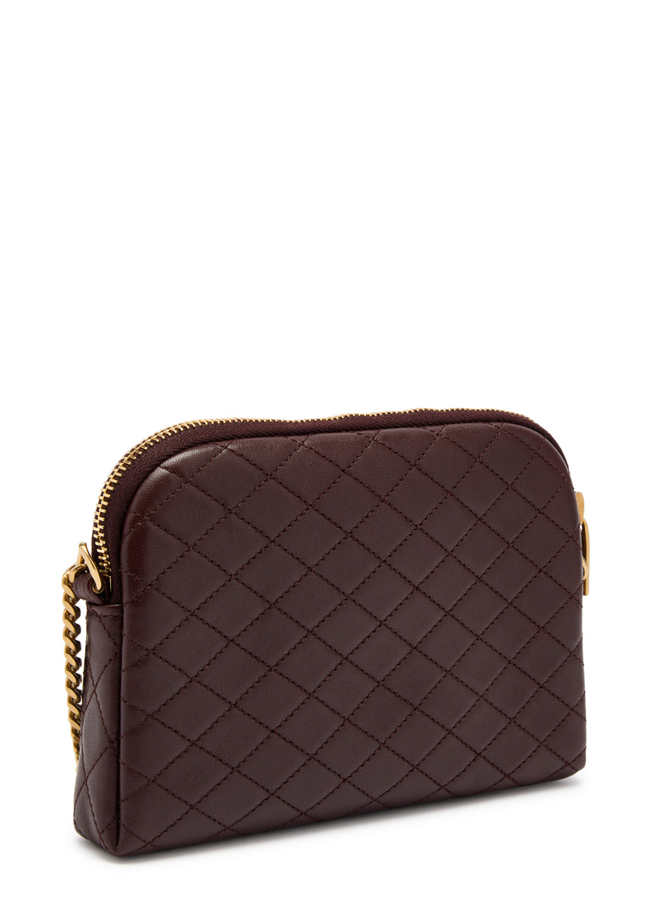 Saint Laurent Gaby Mini Leather Cross-body Bag In Burgundy
