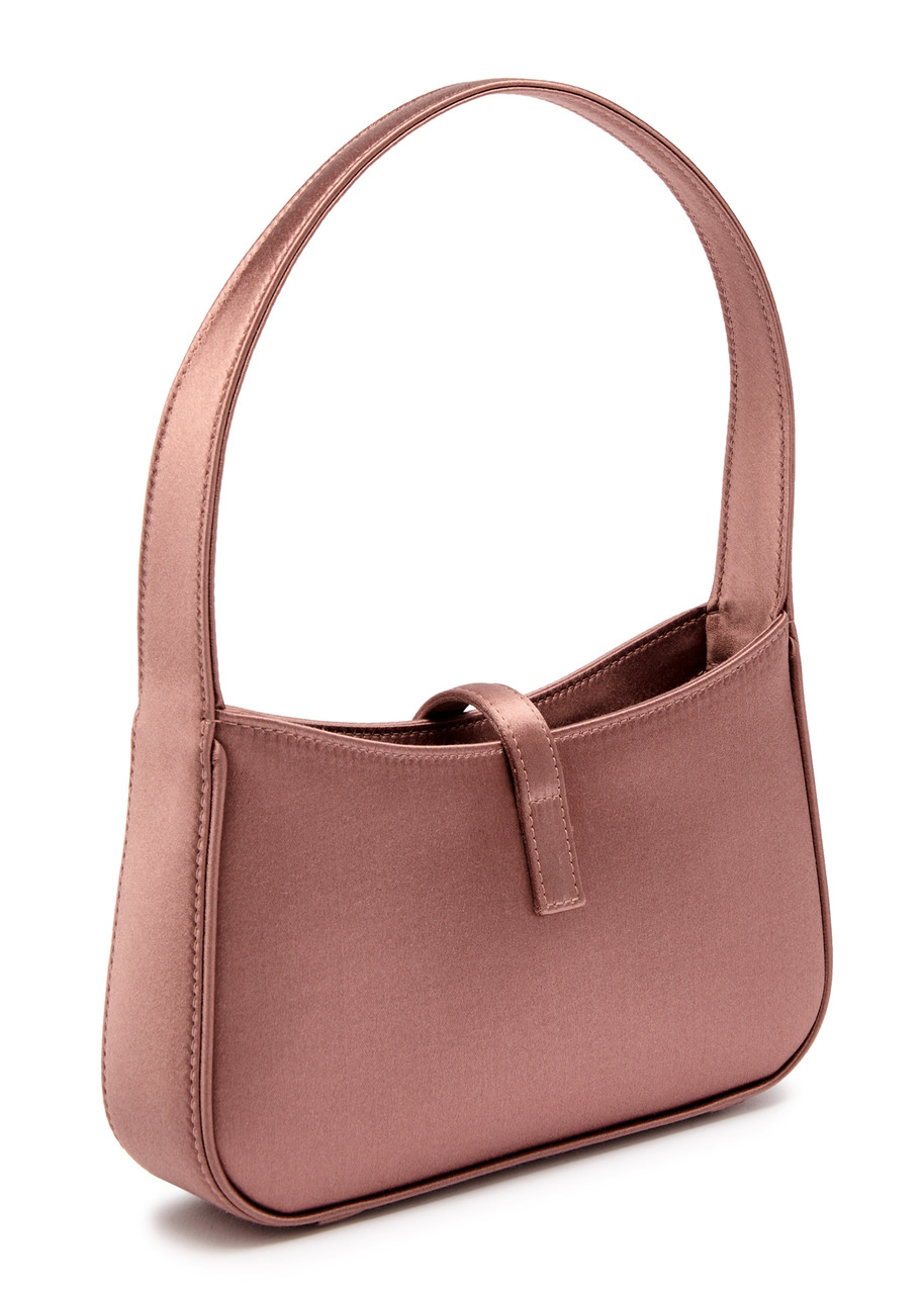 Saint Laurent Le 5 À 7 Mini Satin Top Handle Bag In Light Pink