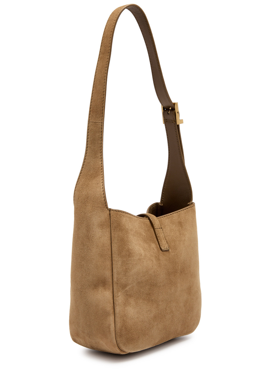 Saint Laurent Le 5 À 7 Mini Suede Hobo Bag In Tan