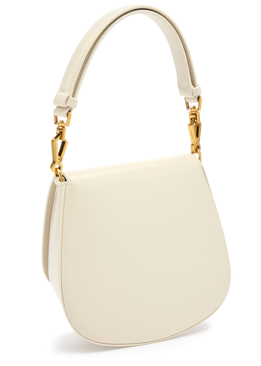 Saint Laurent Voltaire Leather Top Handle Bag In White