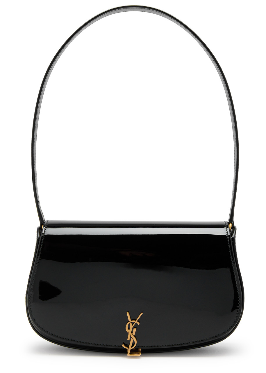 Saint Laurent Voltaire Mini Patent Leather Shoulder Bag In Black