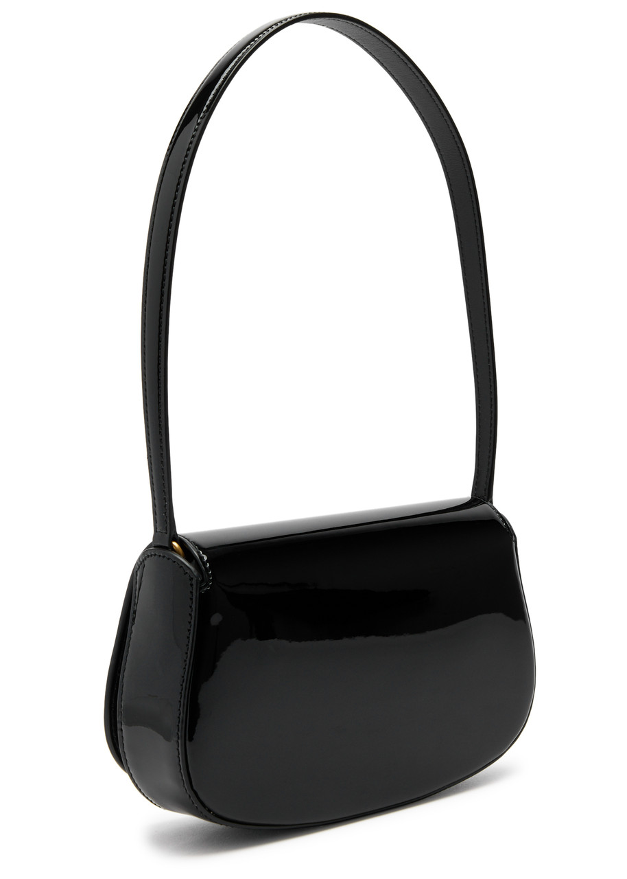 Saint Laurent Voltaire Mini Patent Leather Shoulder Bag In Black