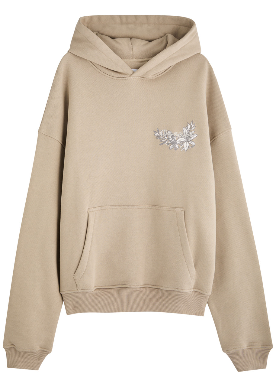 Only The Blind Maison De Fleur Hooded Cotton Sweatshirt - Stone - S