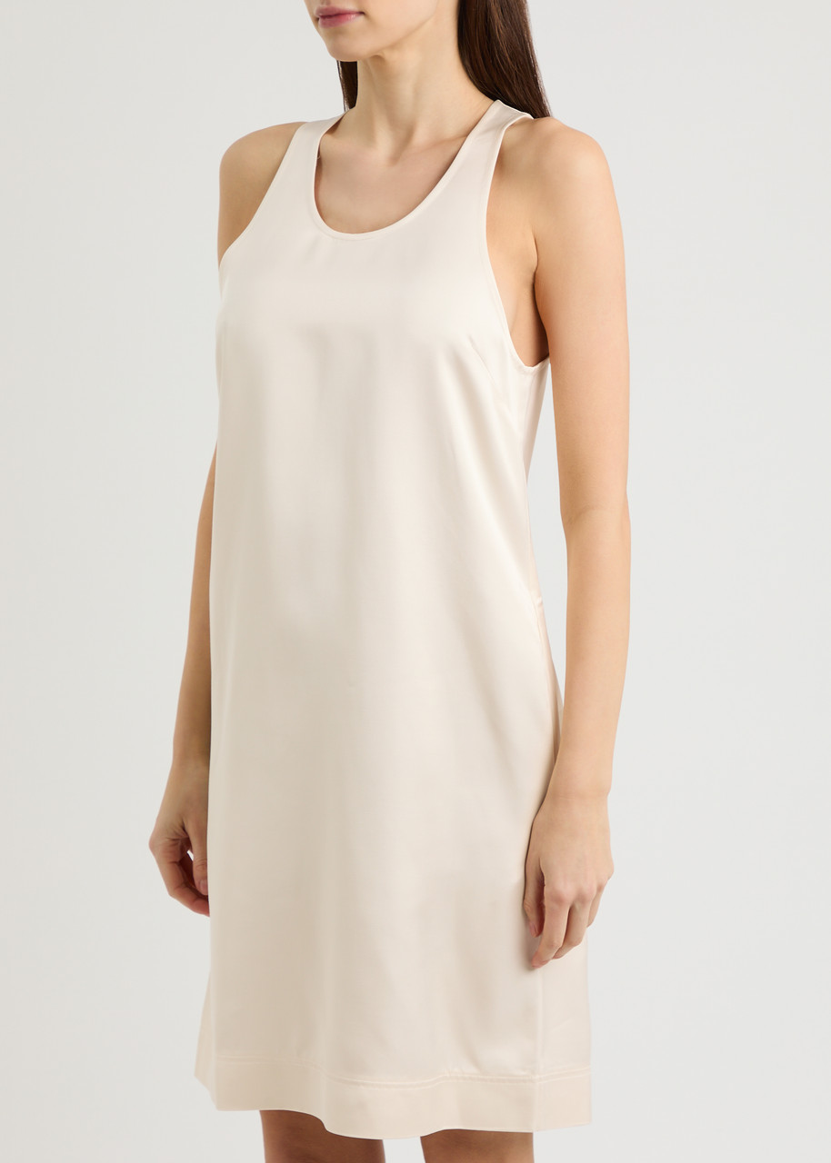 Totême Satin Mini Dress In Ecru