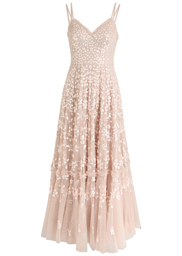 NEEDLE & THREAD: Maeve sequin-embellished tulle gown