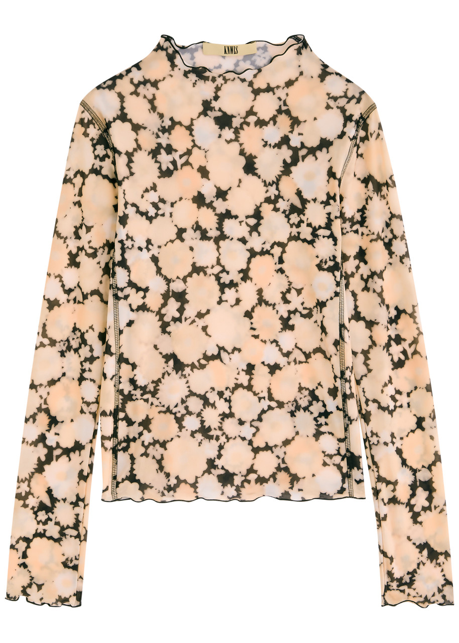 Knwls Halcyon Printed Stretch-jersey Top In Multicoloured