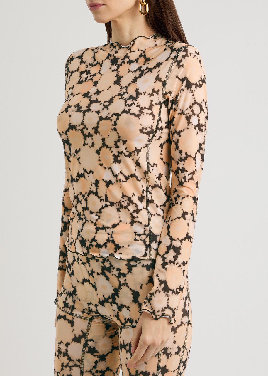 Knwls Halcyon Printed Stretch-jersey Top In Multicoloured