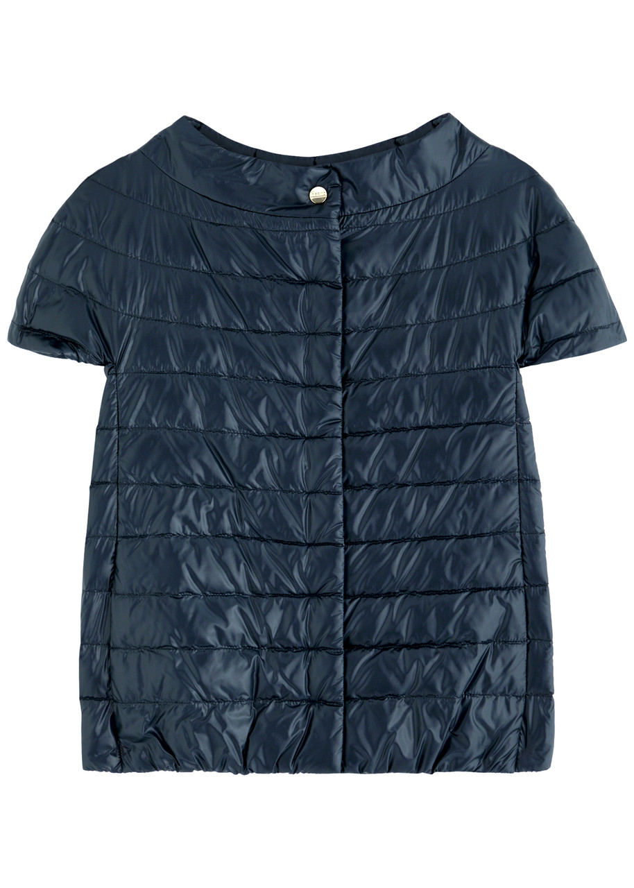 Herno Quilted Shell Gilet - Navy - 40 (UK8 / S)