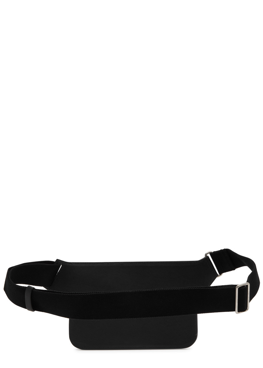 Saint Laurent Leather Belt Bag In Black