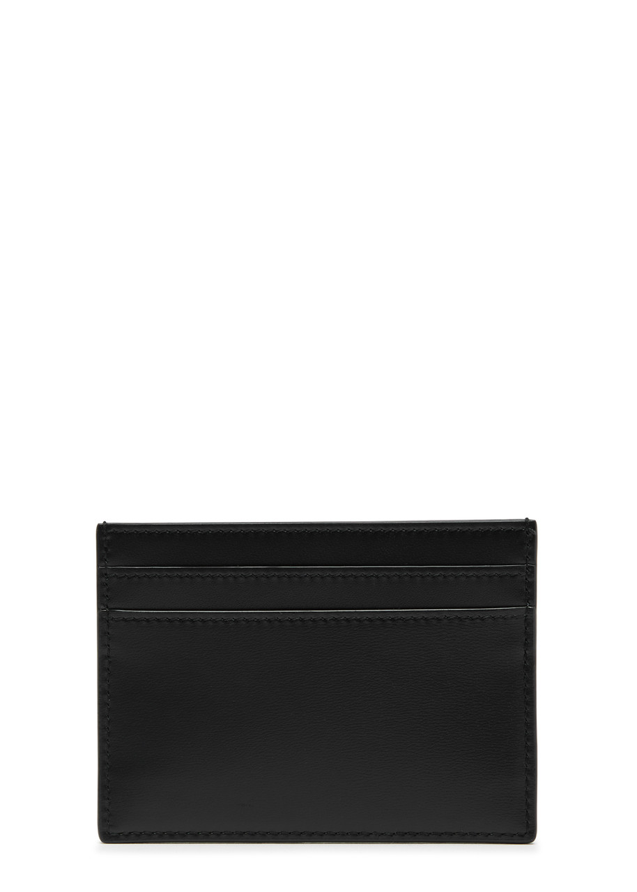 Saint Laurent Small Tiny Cassandre Cardholder In Black
