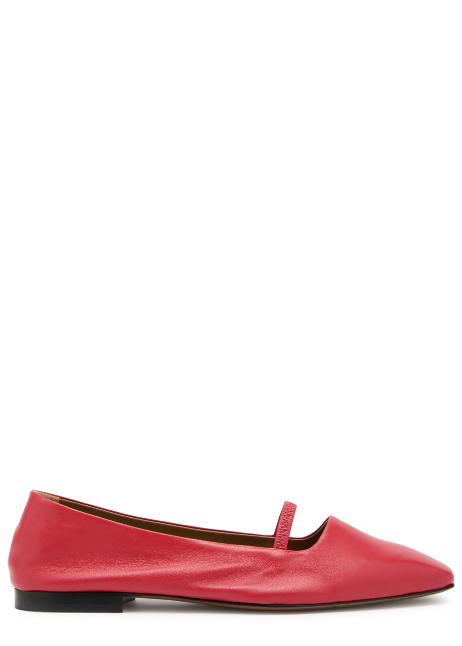 Atp Atelier Loria Pointed-toe Ballet Flats In Red
