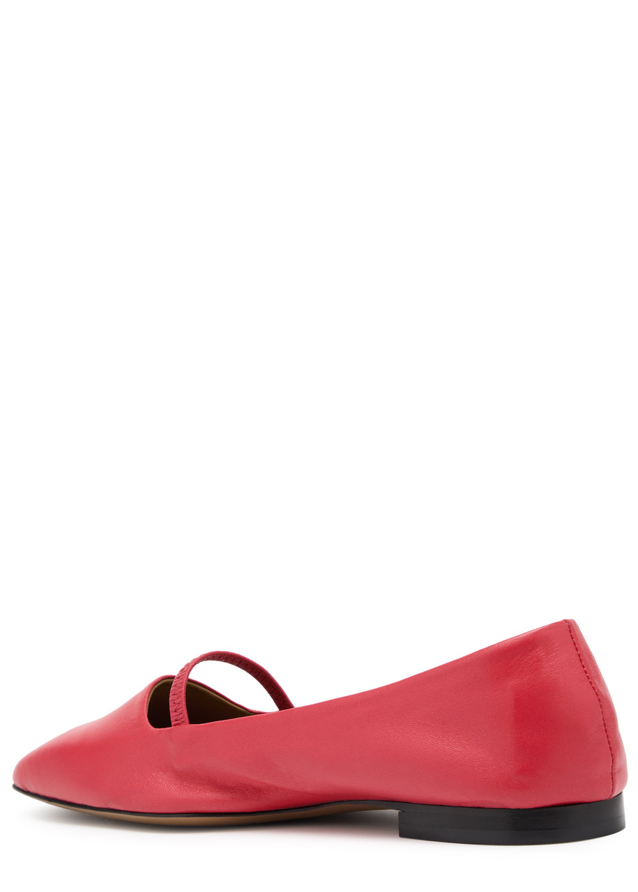  Atp Atelier Loria Leather Ballet Flats - Red - 41 (it41/ Uk8) 