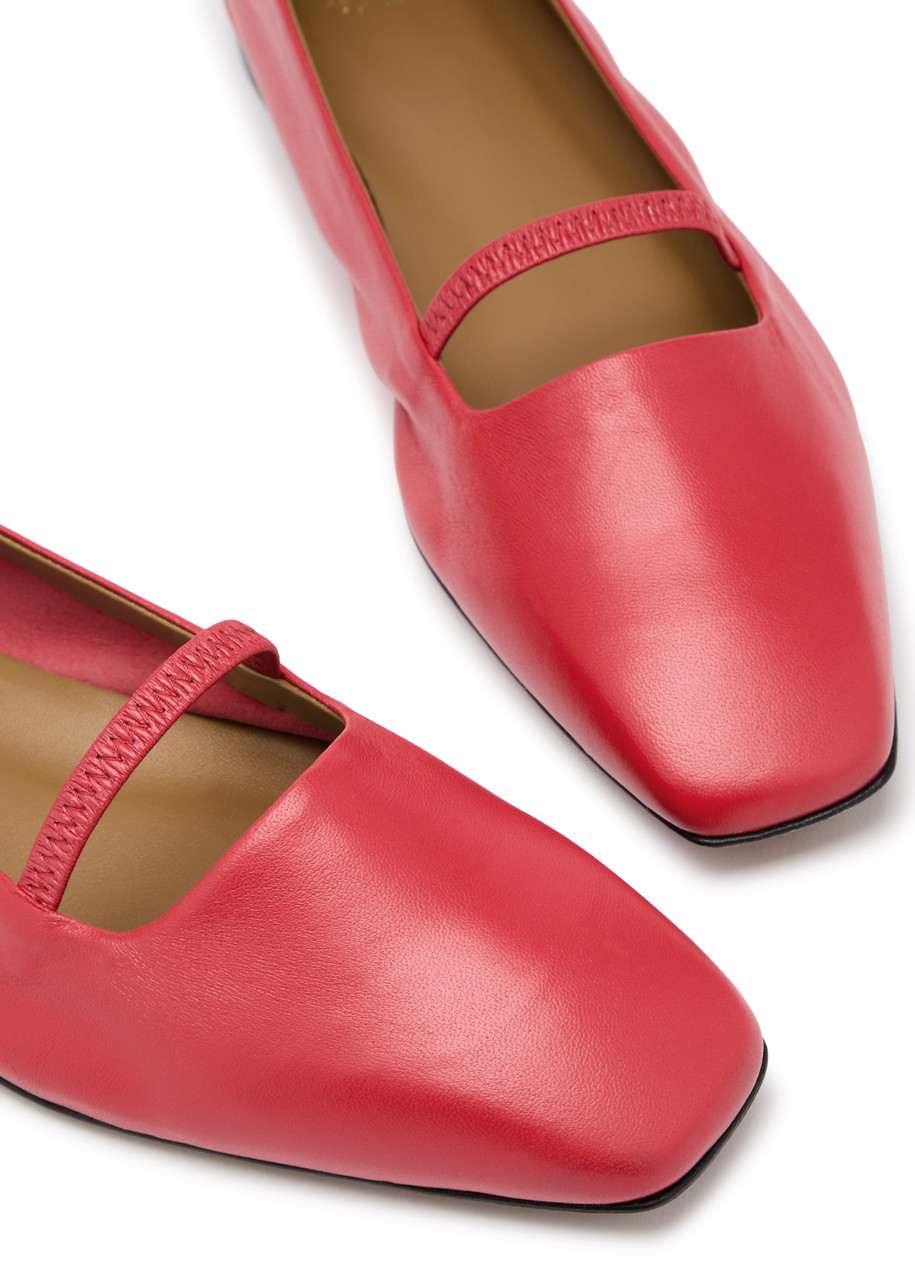  Atp Atelier Loria Leather Ballet Flats - Red - 41 (it41/ Uk8) 