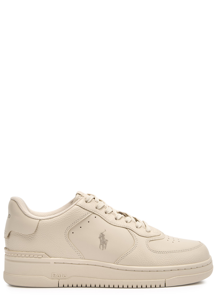 Polo Ralph Lauren Masters Panelled Leather Sneakers - Cream - 10 (IT44 / UK10)
