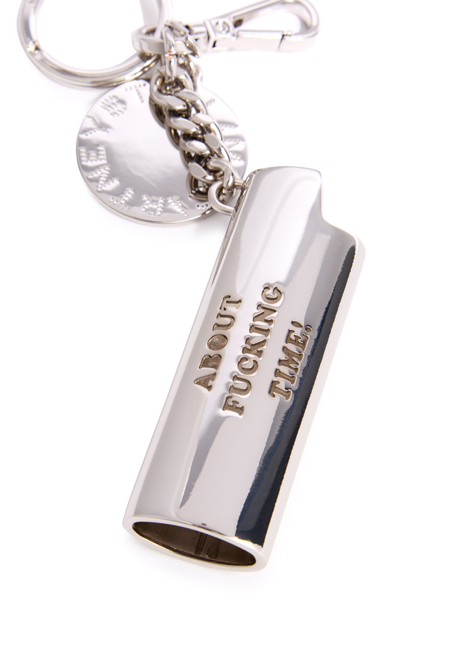  Stella Mccartney About F**king Time Lighter Case Keyring - Silver - One Size 