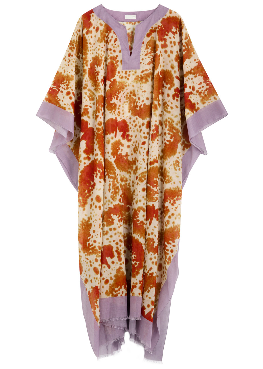 Dries Van Noten Cartland Printed Cotton Kaftan Dress - Multicoloured