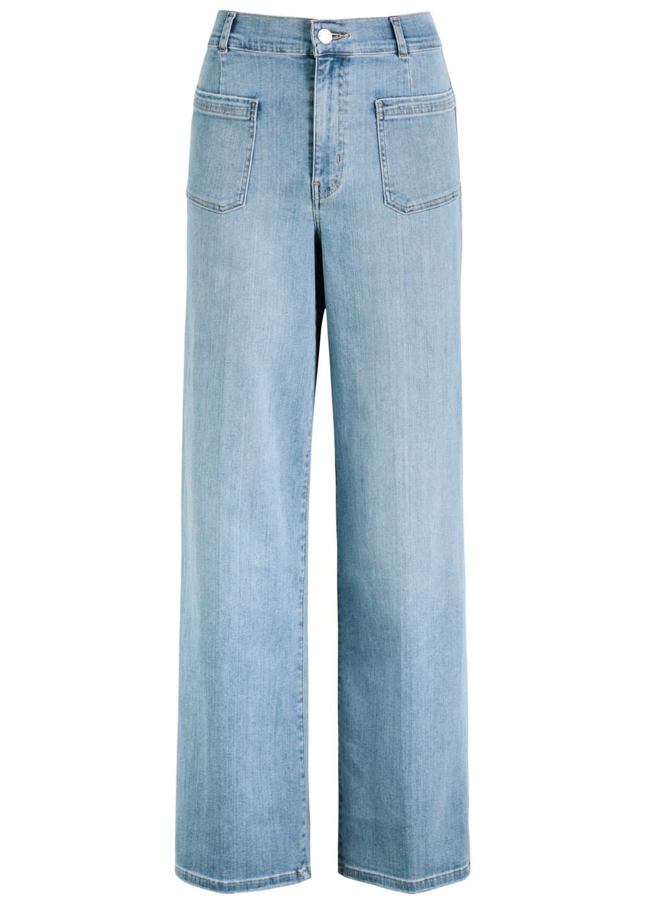 Frame Le Slim Palazzo Modernist Pocket Jeans In Iberia