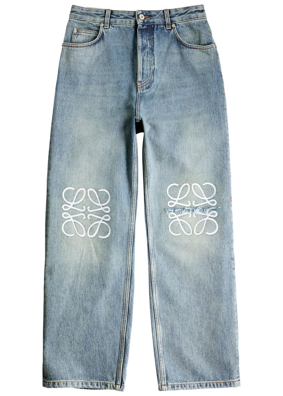 Loewe Anagram Wide-leg Jeans - Denim - 46 (IT46 / S)