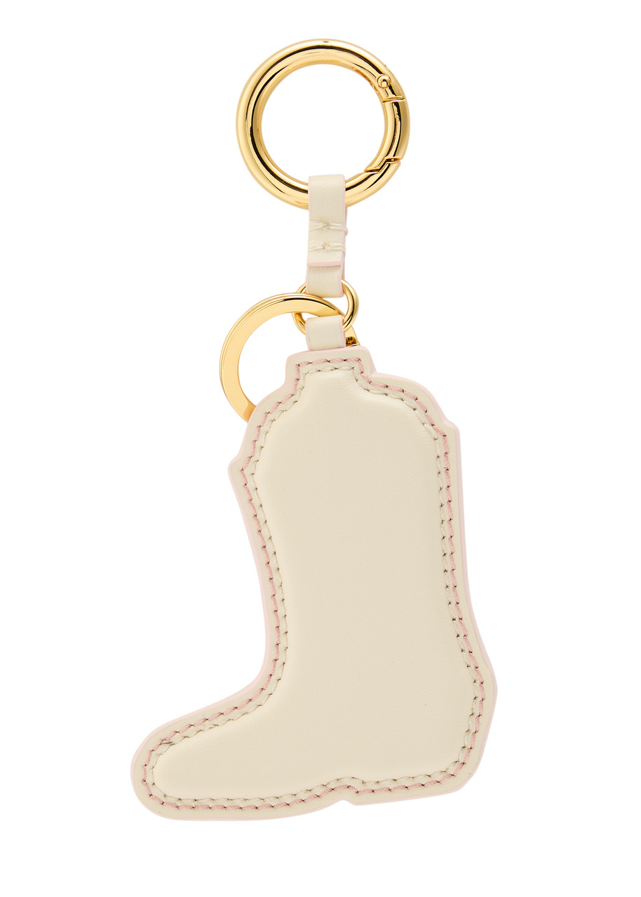  Ganni Western Boot Leather Keyring - Pink - One Size 