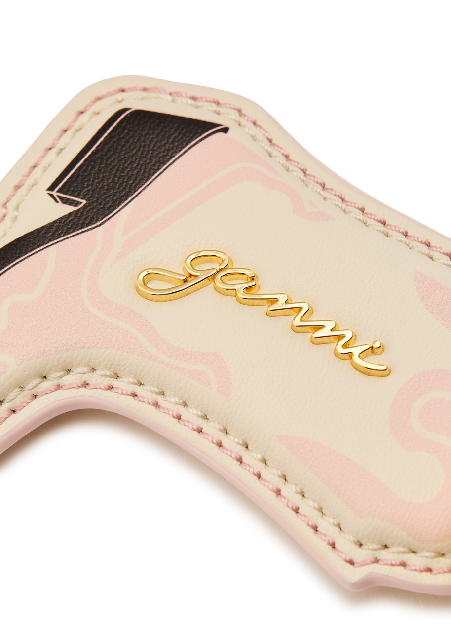  Ganni Western Boot Leather Keyring - Pink - One Size 