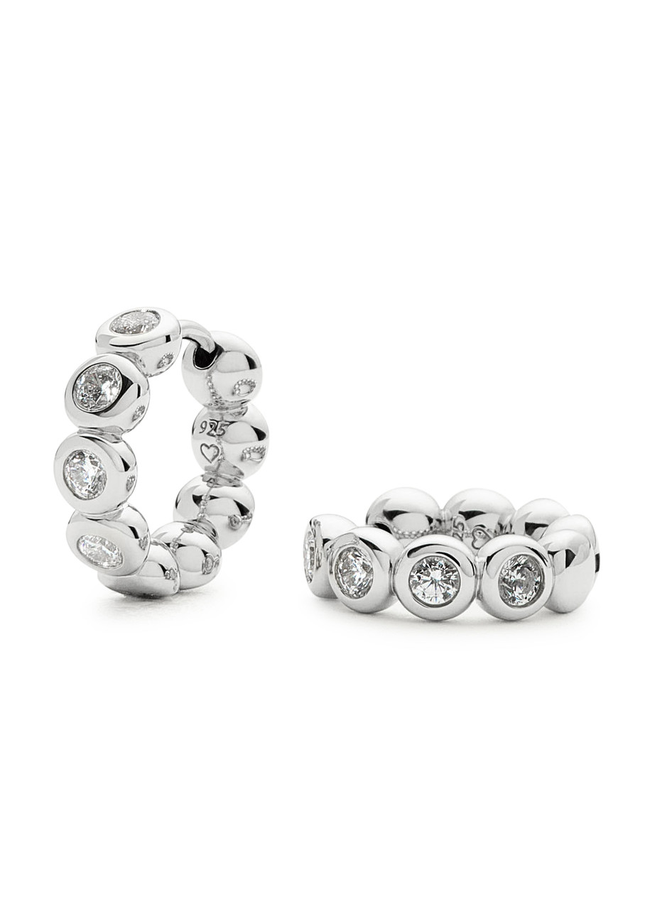 Missoma Tennis Small Sterling Silver Hoop Earrings - One Size