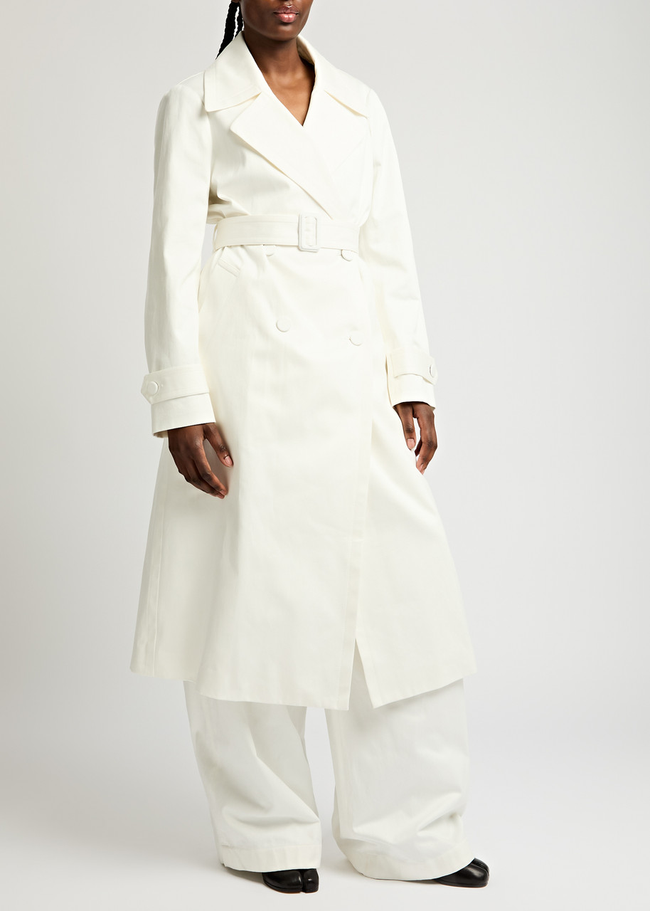 Dries Van Noten Ronald Double-breasted Cotton Trench Coat In Neutral